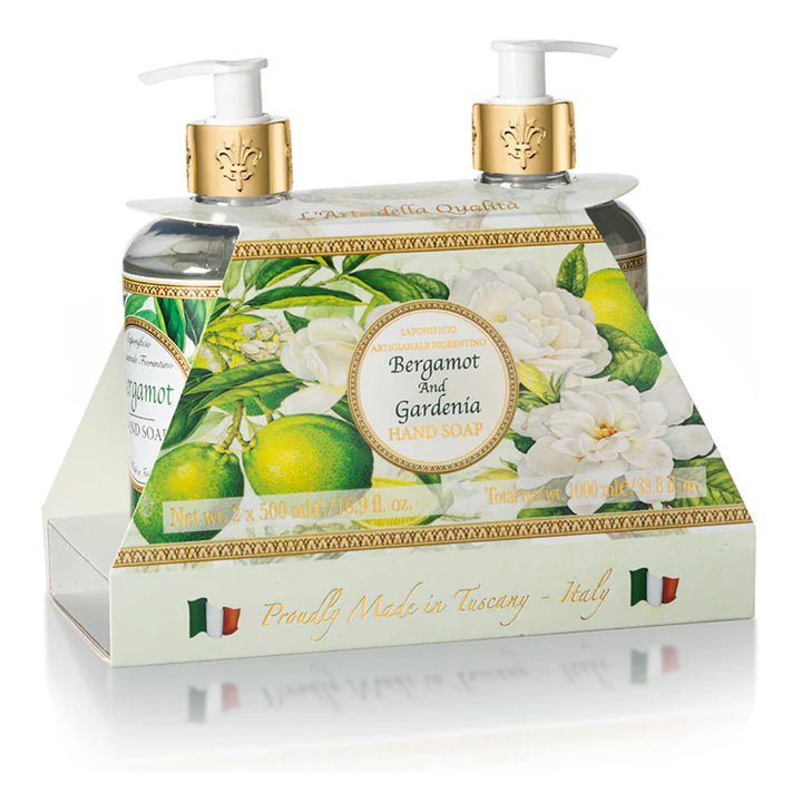 Håndsæbe Sæt – Bergamotte & Gardenia 2 x 500 ml | Saponificio Artigianale Fiorentino