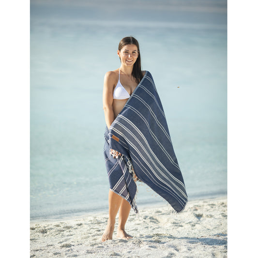 Hammam Håndklæde blå 90 x 180cm