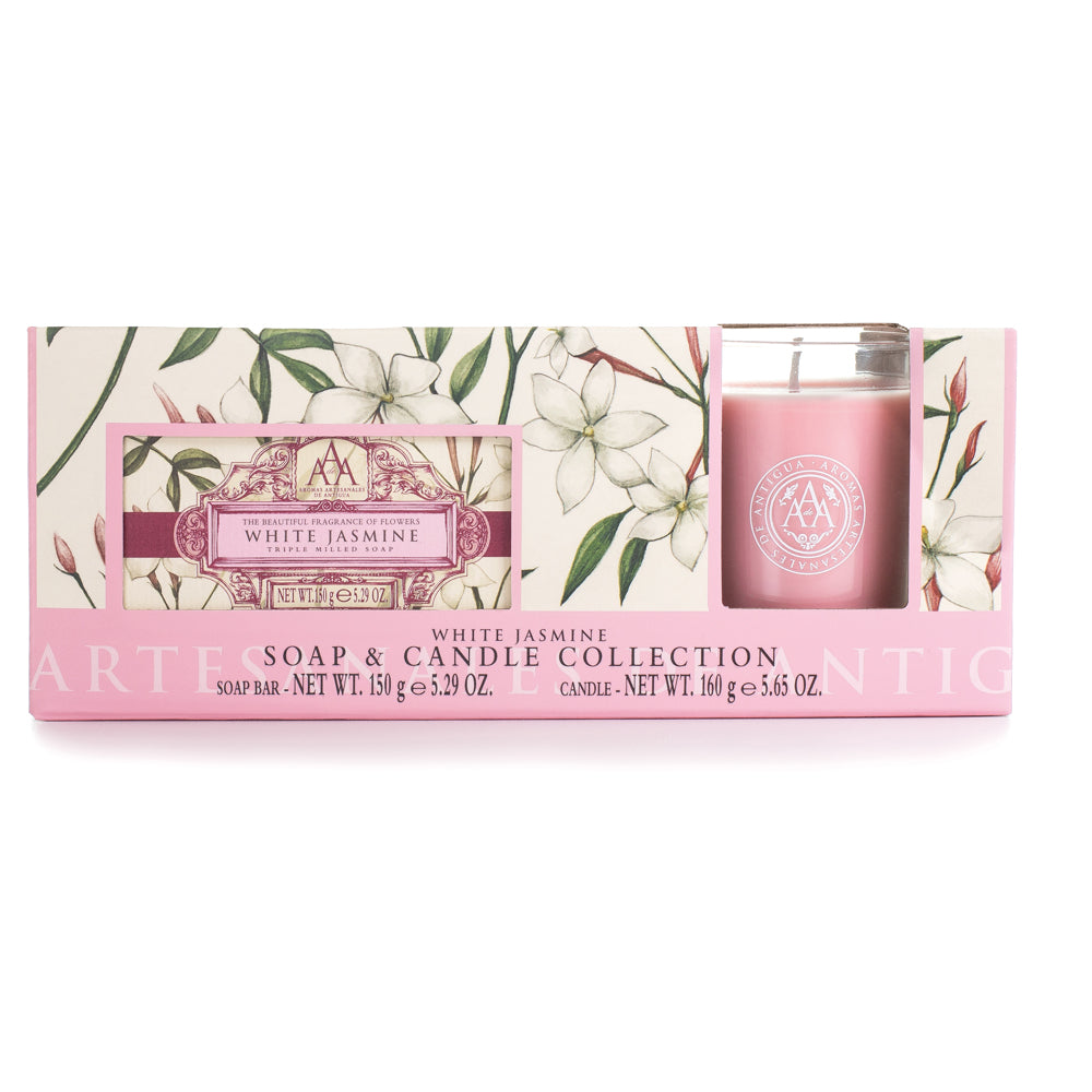 AAA Håndsæbe & Duftlys Gavesæt White Jasmin - Aromas Artesanales de Antigua Aromas Artesanales de Antigua Default Title