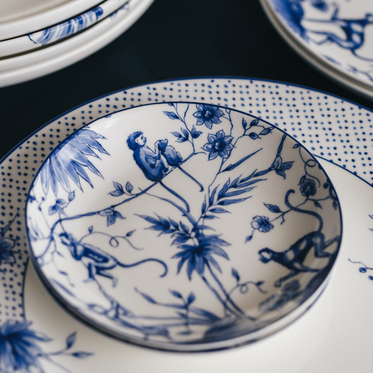 Middagstallerken med aber ø26,5 cm Heinen Delfts Blauw