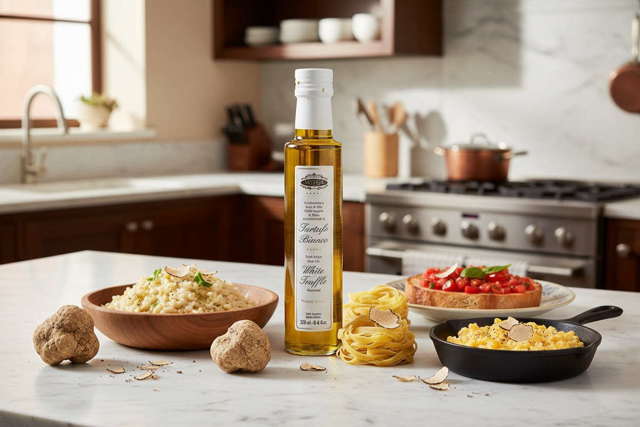 Ekstra Jomfru Olivenolie med Hvid Trøffel – Fantini Truffles 250ml Fantini Truffles