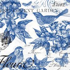 Kaffe servietter Indigo Cotton Michel Design Works
