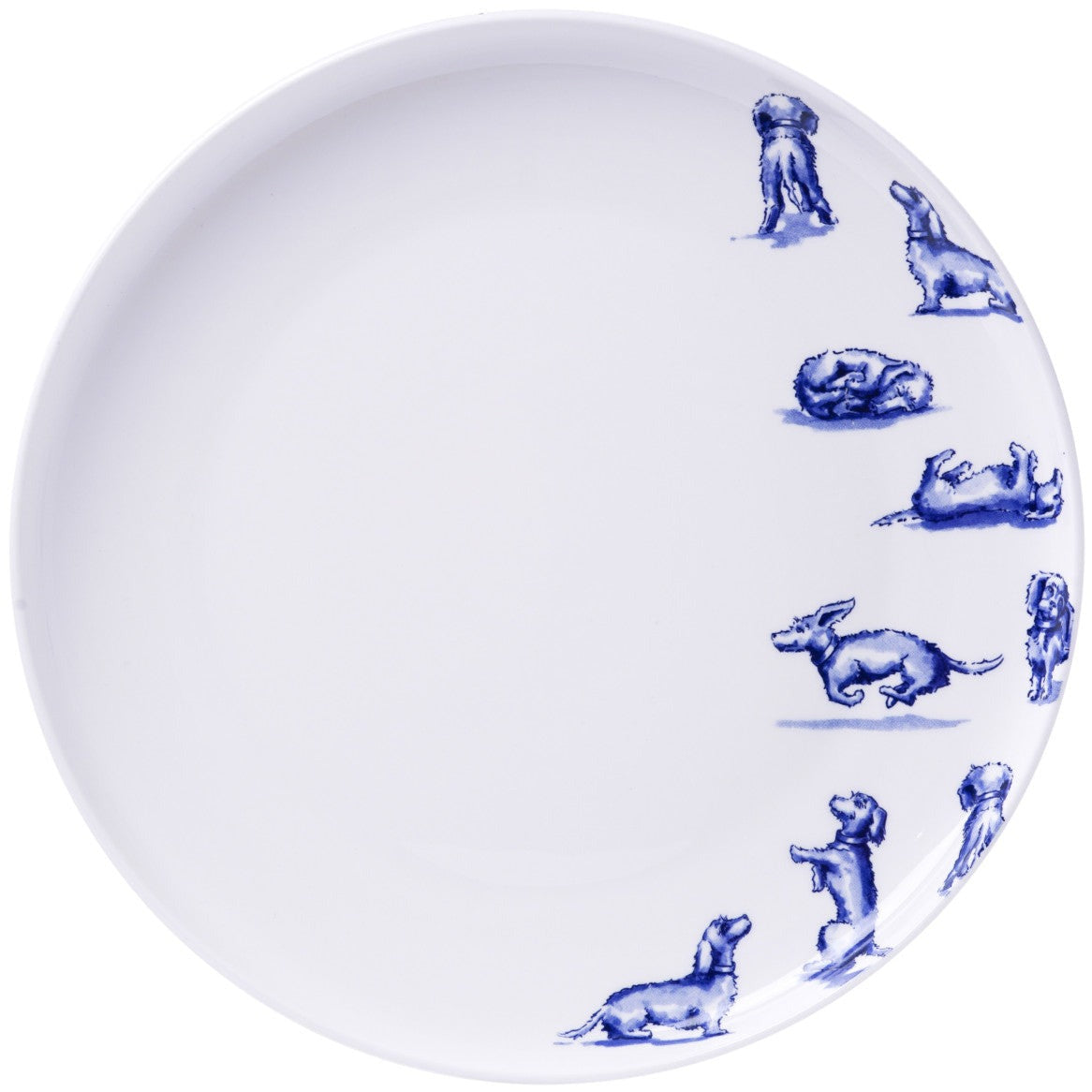 Middagstallerken med gravhund ø26 cm Heinen Delfts Blauw