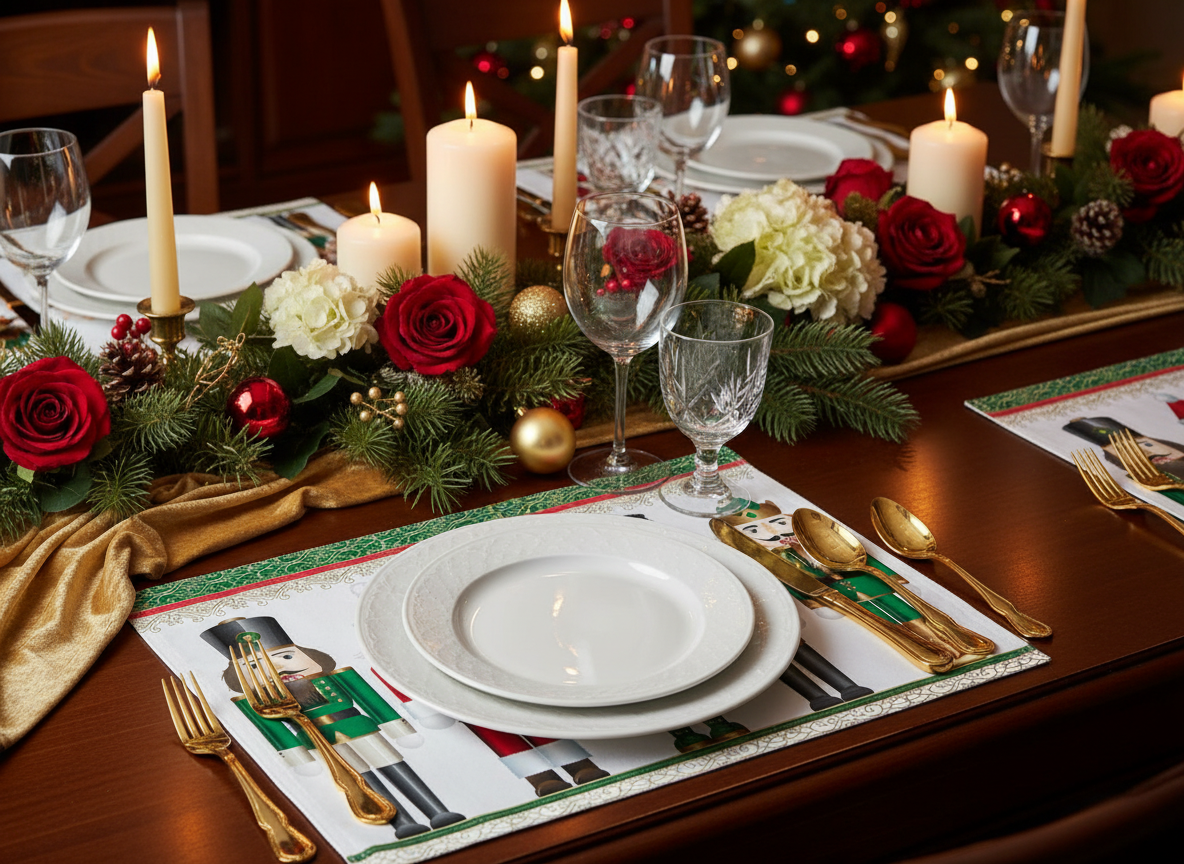 Julebord med Nutcracker dækserviet