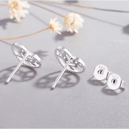 Øreringe sølv Hjerte livets træ eCarla