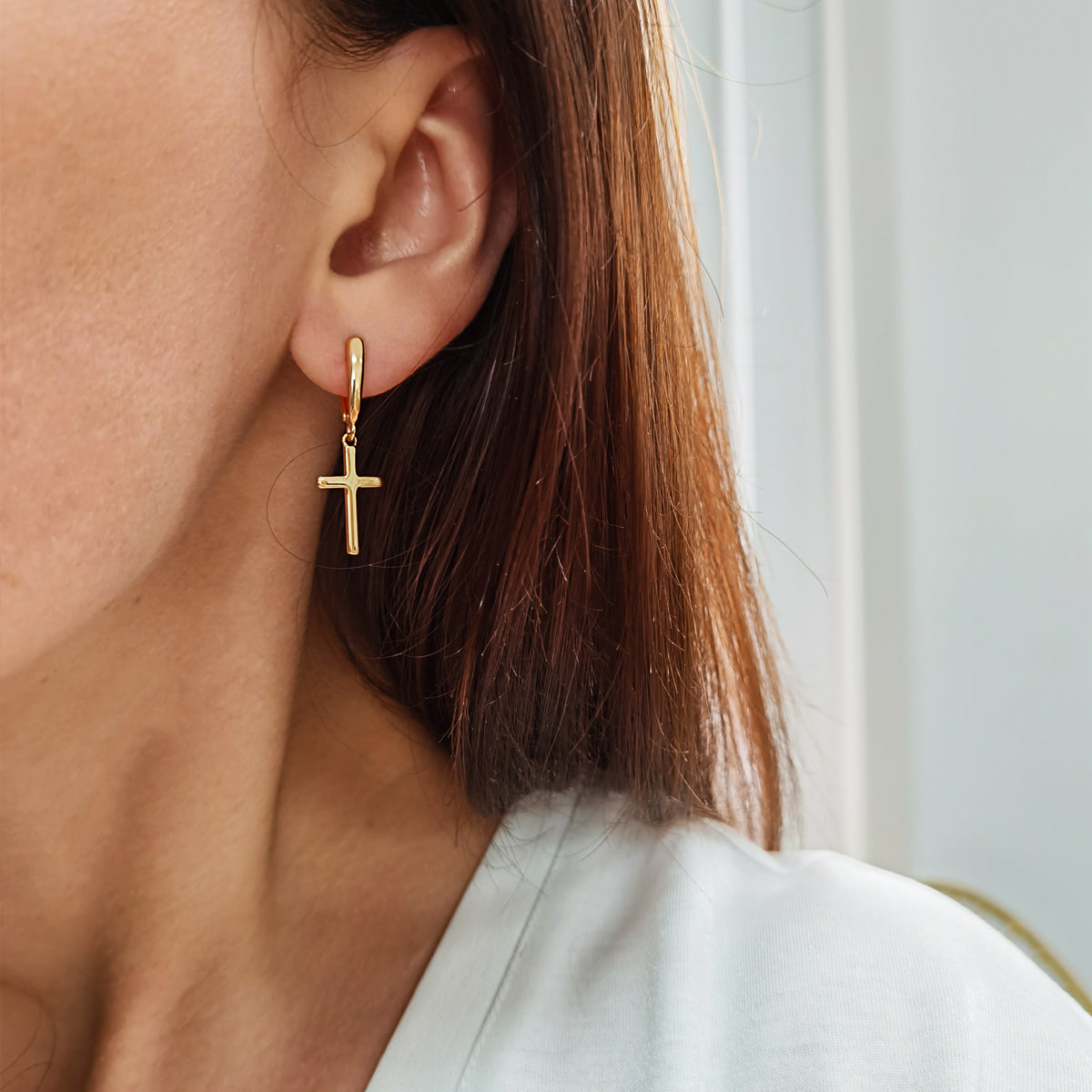 Hænge øreringe kors eCarla