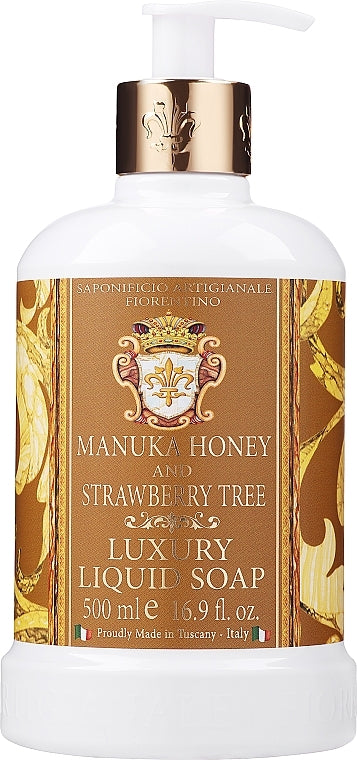 Fiorentino Luksus Håndsæbe Manuka Honey Strawberry tree 500 ml Saponificio Artigianale Fiorentino