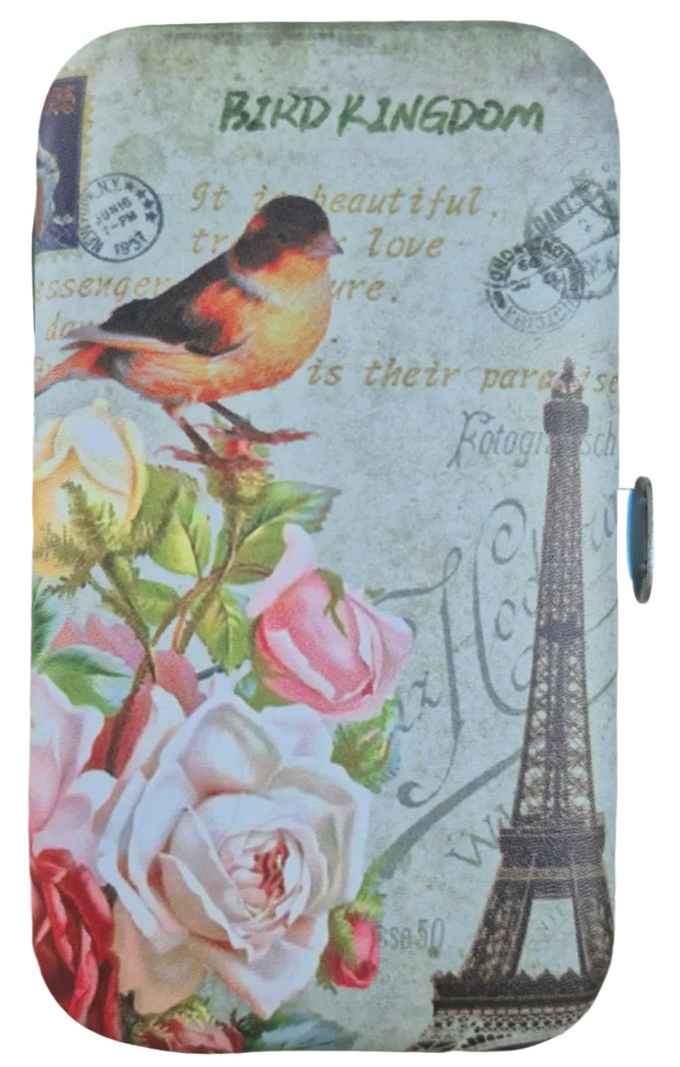 Manicure-sæt i Dekorativ Metalæske – 4 Vintage Motiver Accentra Paris Fugl