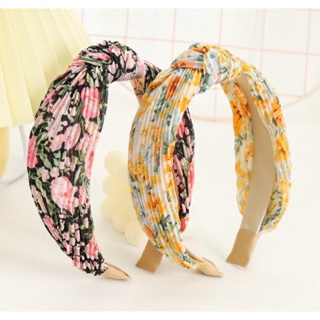 Hårbøjle blomstret gul eCarla