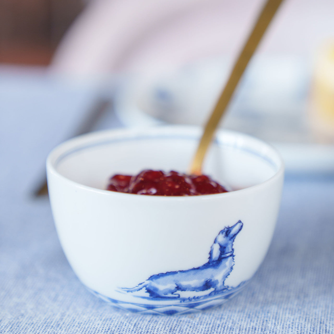 Dippingskål Gravhund Blå Blomster - Heinen Delfts Blauw Heinen Delfts Blauw