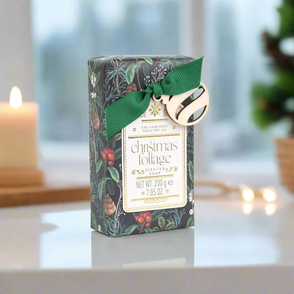 Blooms Sæbebar 200g - Luksus Julesæbe i 3 Dufte The Somerset Toiletry Company Grøn