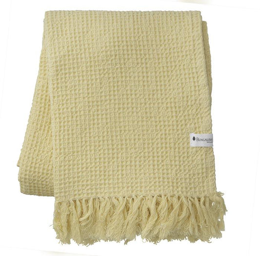 håndklæde gul 100x170 cm Bungalow Wafly 