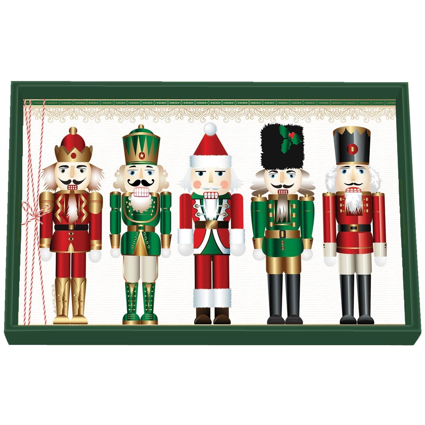 Træbakke lille Nutcracker 32 cm x 20,3 cm x 3,8 cm Michel Design Works træbakke Michel design works