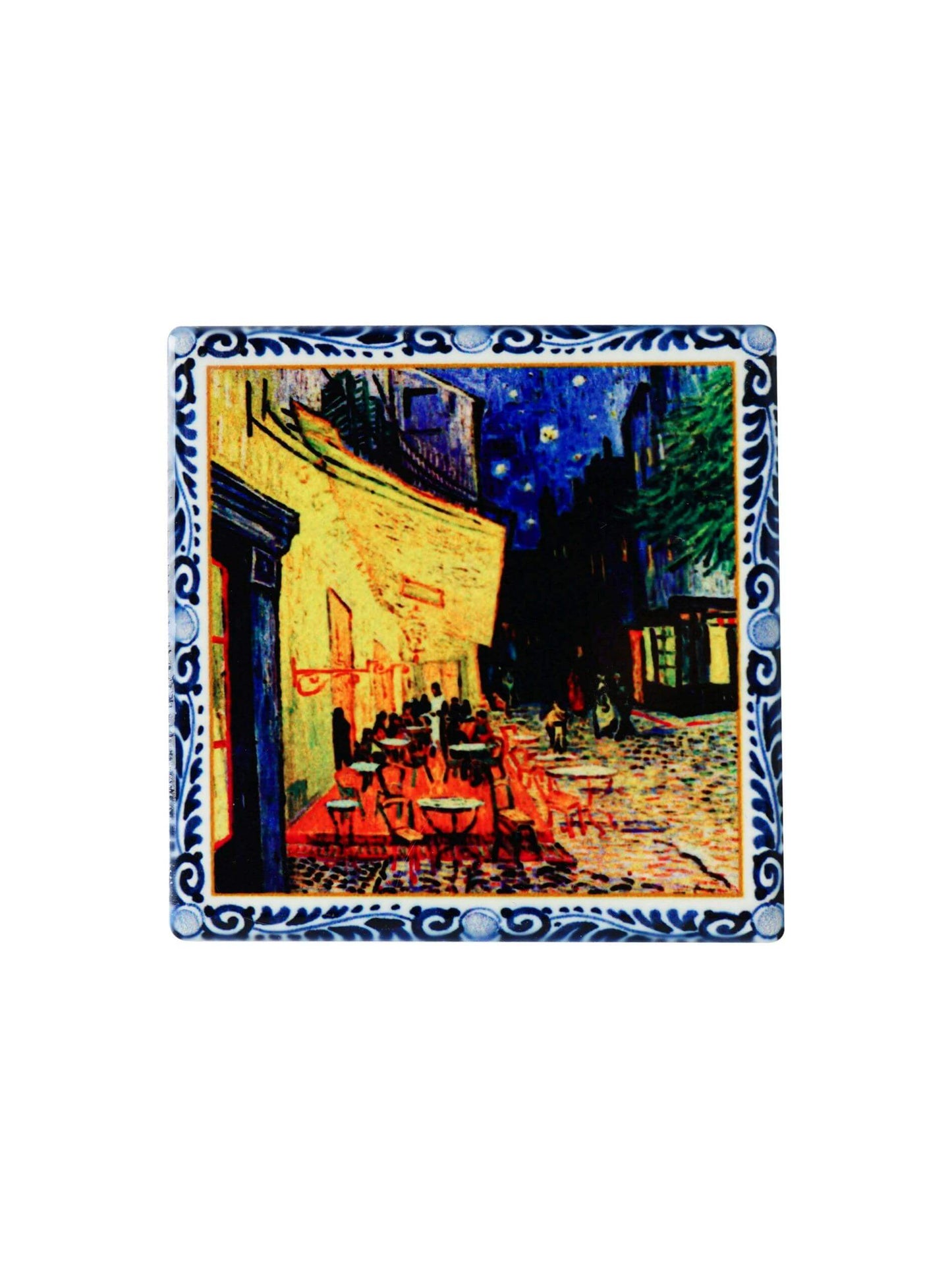 Magnet Café Terrace at Night Color – Heinen Delfts Blauw Magnet Heinen Delfts Blauw
