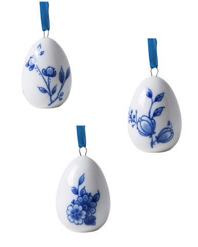 Påskepynt Æg Sæt af 3 – Heinen Delfts Blauw Påskepynt Heinen Delfts Blauw