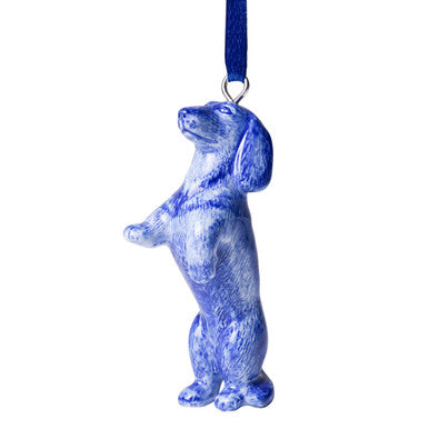 Keramikfigur Gravhund – Heinen Delfts Blauw