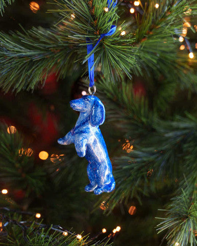 Keramikfigur Gravhund – Heinen Delfts Blauw