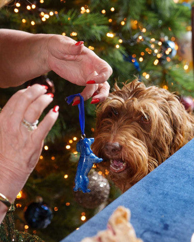 Keramikfigur Gravhund – Heinen Delfts Blauw