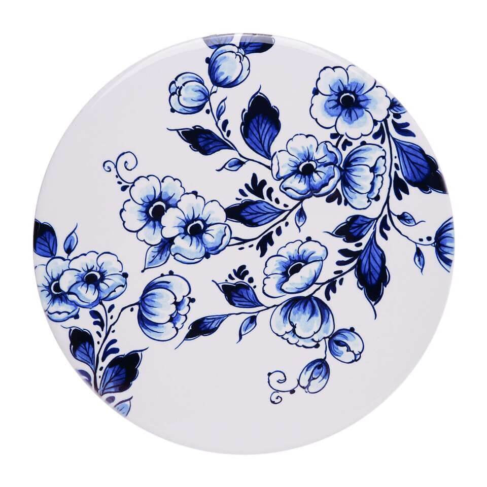 Bordskåner med blå blomster – Ø 18 cm | Heinen Delfts Blauw
