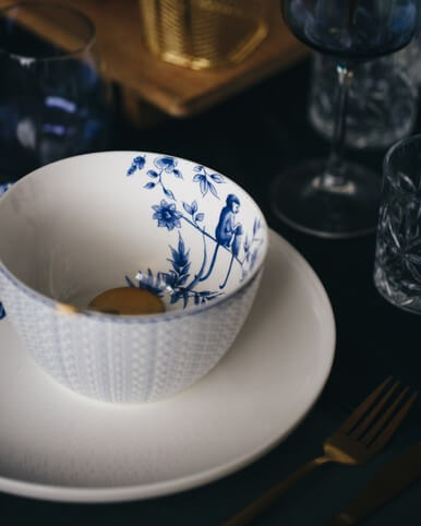 Morgenmadsskål med Aber – Ø 15 cm | Heinen Delfts Blauw Skåle Heinen Delfts Blauw