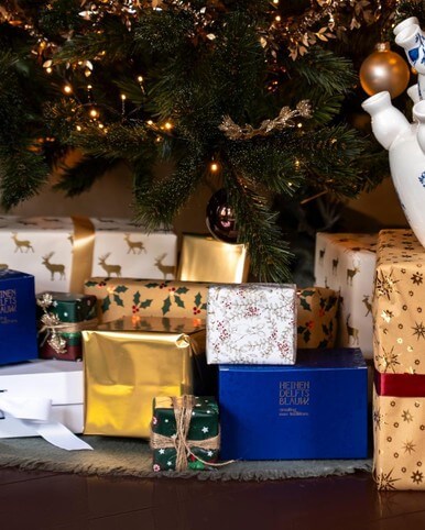 Gavæske mellem – Julemotiv | Heinen Delfts Blauw