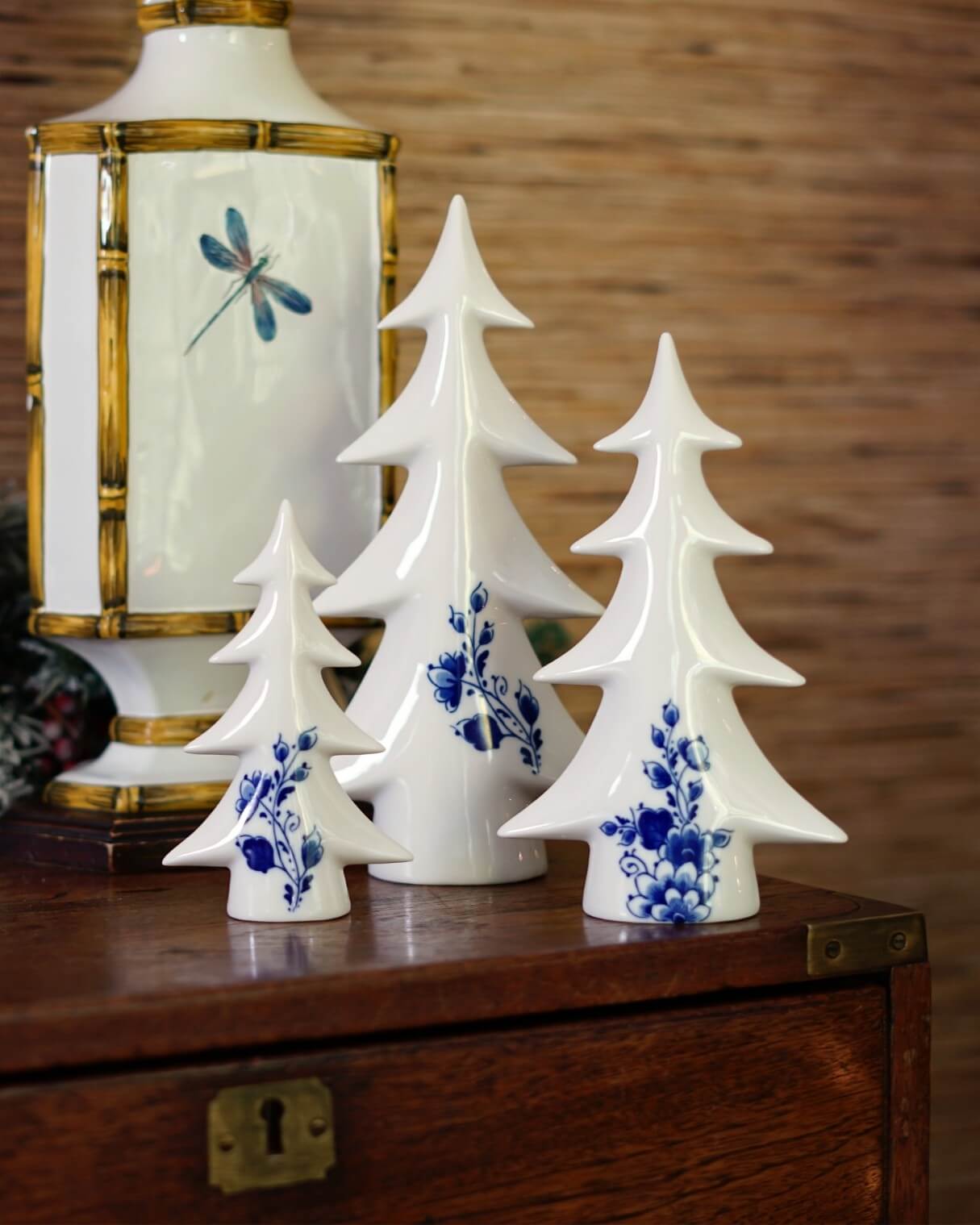 Keramisk juletræ stor – Delfts blå | Heinen Delfts Blauw