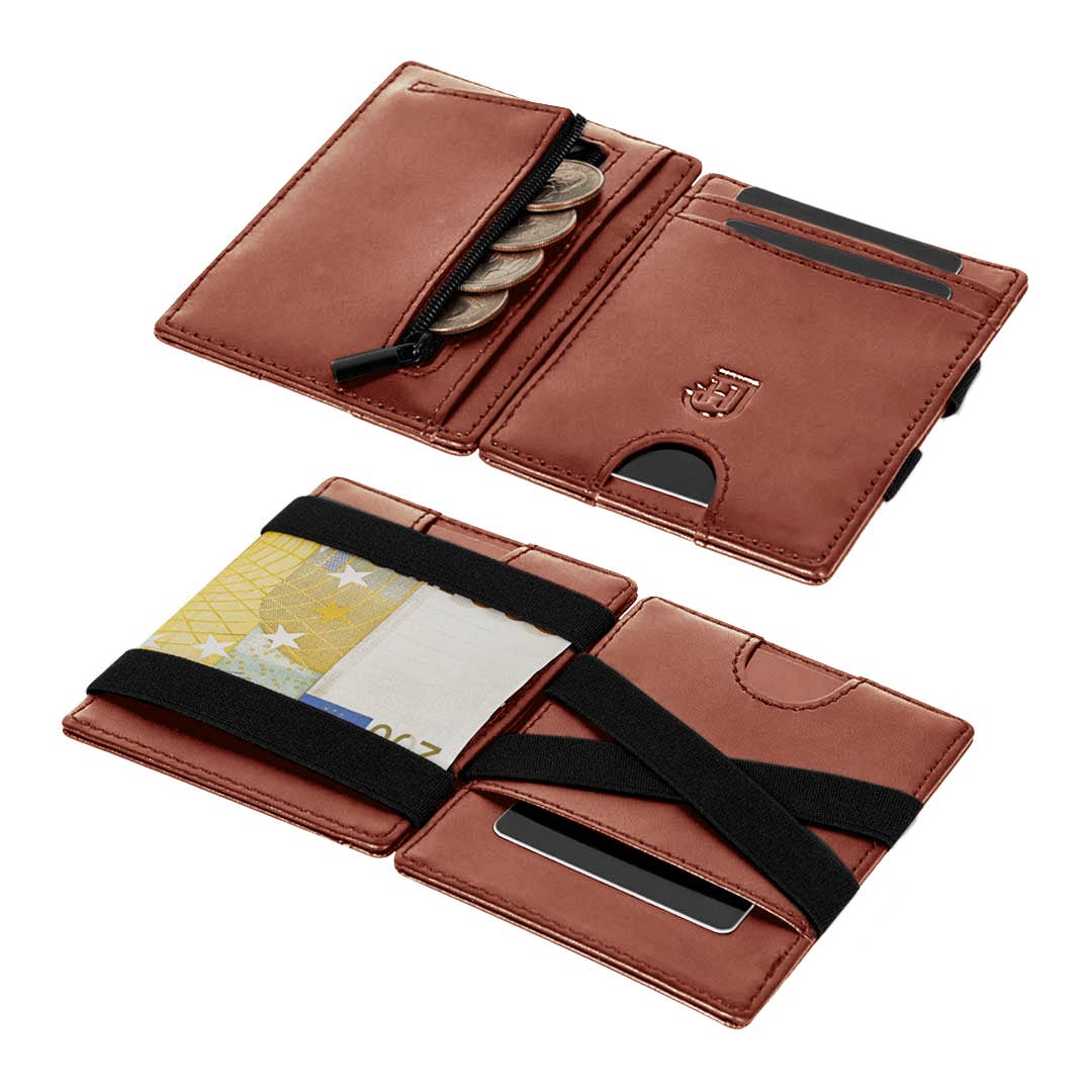 Flippung til Mænd i Naturlæder - RFID-Beskyttelse & Plads til 5 Kort | James Hawk Apparel & Accessories James Hawk Kamel