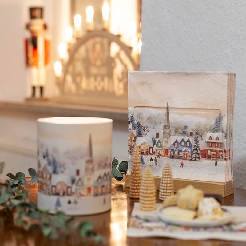 Frokostservietter Vinterby – 33 × 33 cm – 20 stk. | Home Fashion jule serviet Home Fashion - Carl Dietrich GmbH