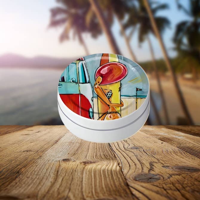 Jordbærpastiller 45g - François Groslière Design i Metalæske Bonbon-France