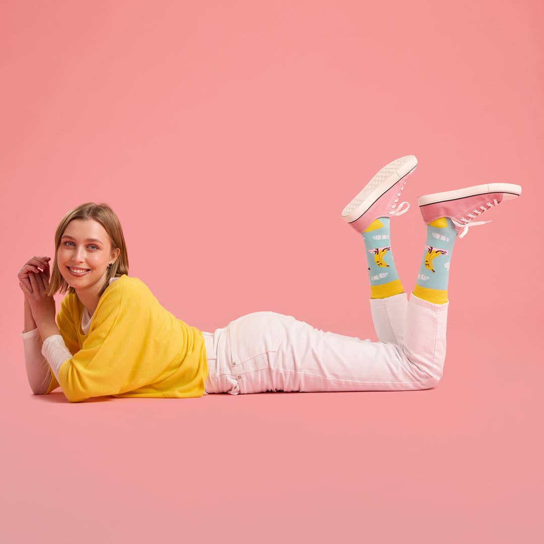 Sjove bomuldssokker, sømløse unisex, Platano Sokker KYLIE CRAZY