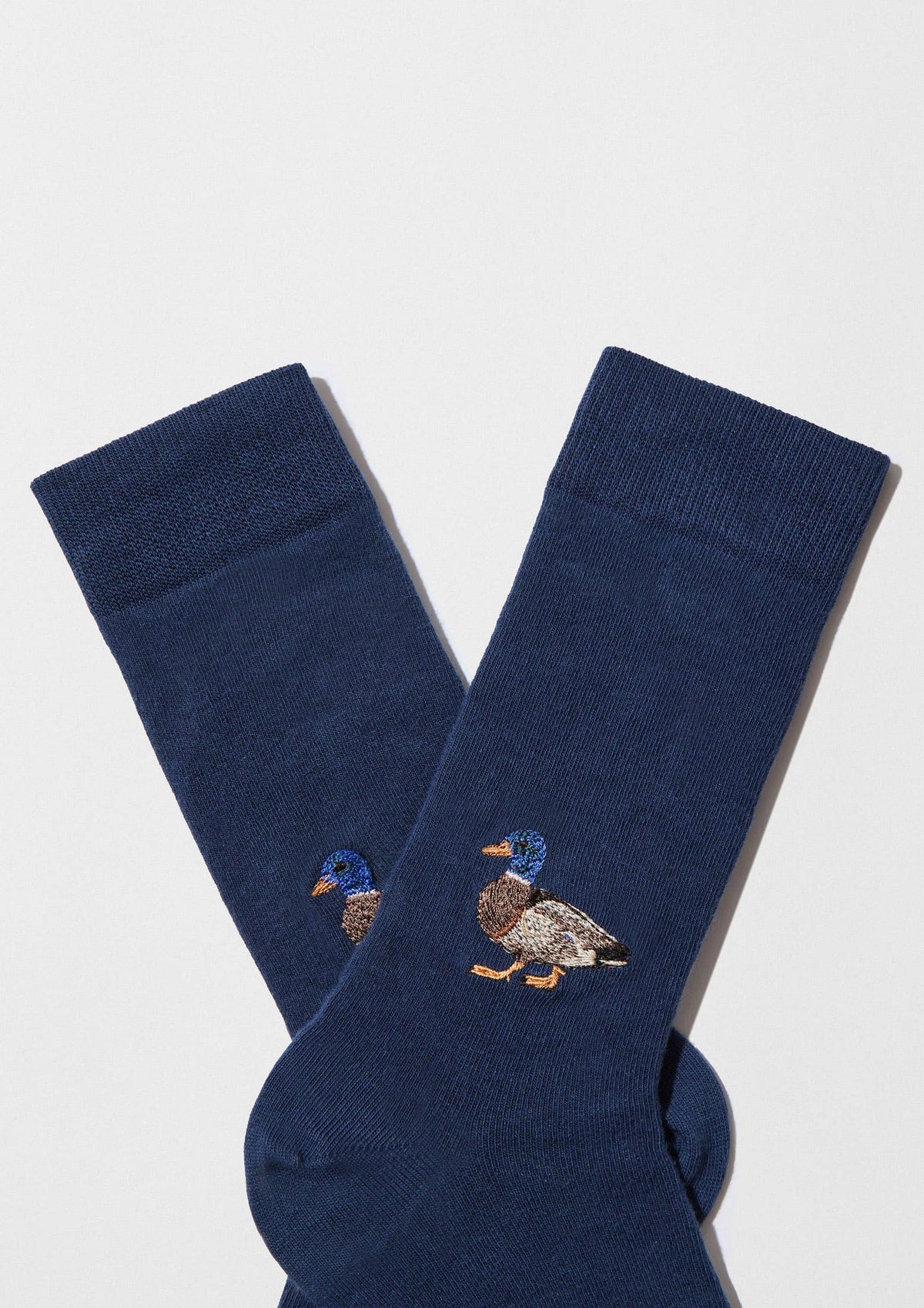Sokker – BeDuck med broderi – Blå – 41/46 | BESOCKS Sokker BESOCKS