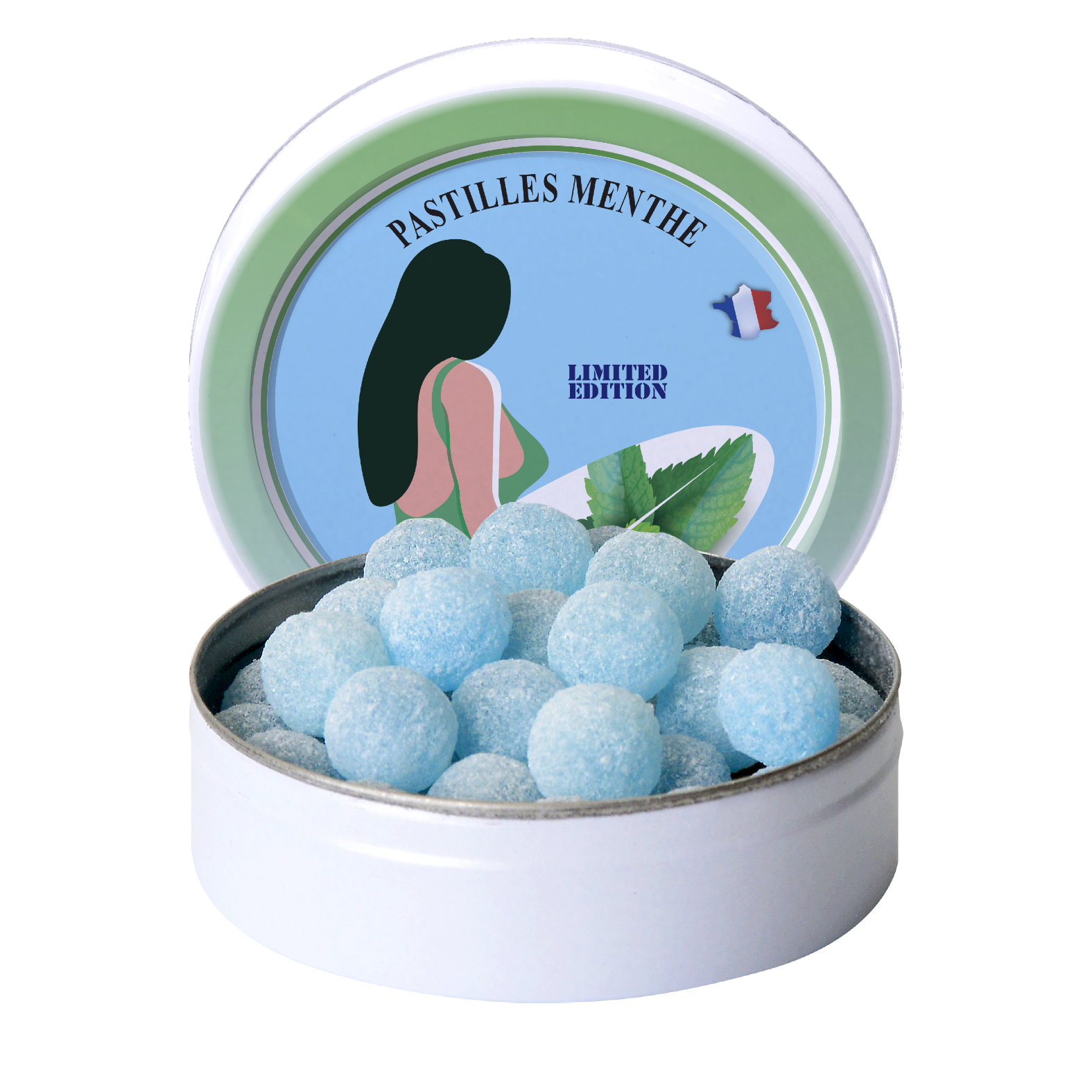 Fresh Mint Sensation Bonbon 50g - Pebermynte Slik - Saint Ange Bonbon-France