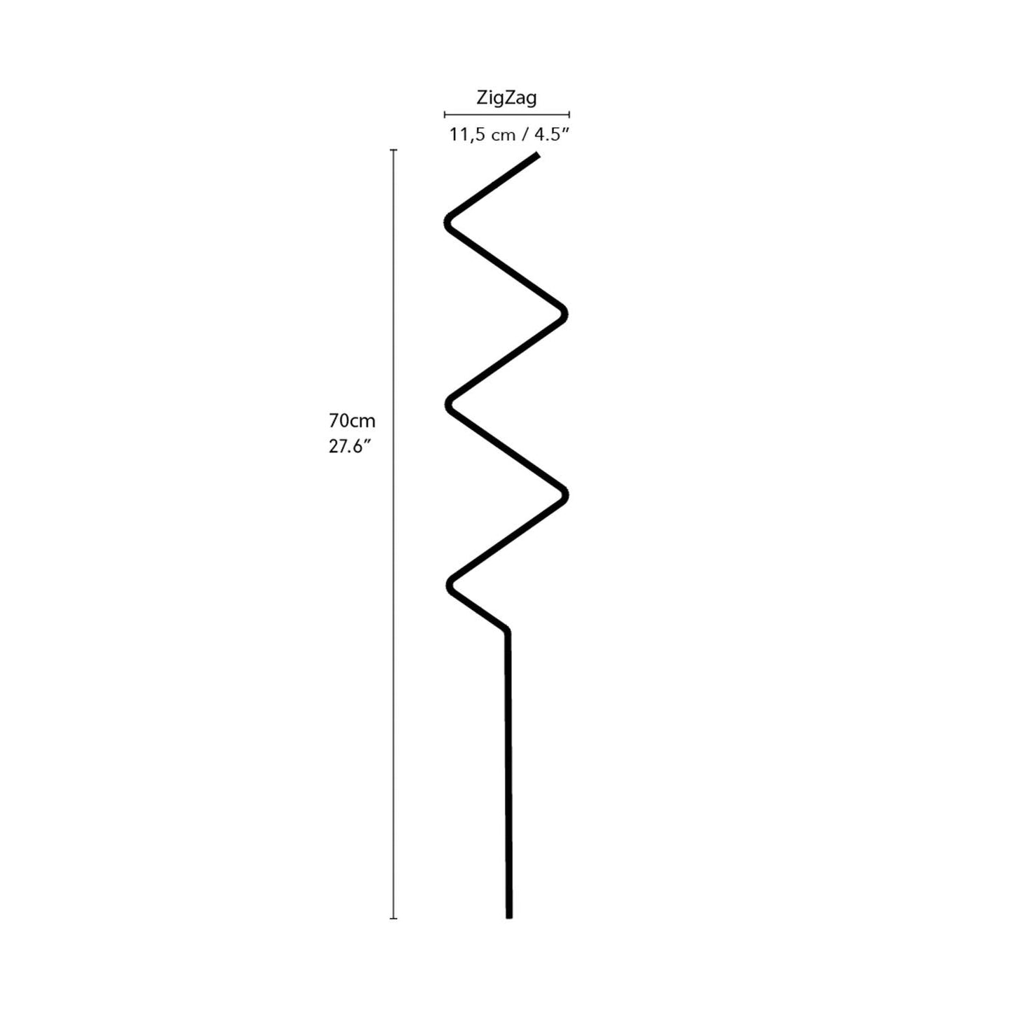 Botanopia Plantepind ZigZag – Guld, Genanvendt Aluminium Botanopia