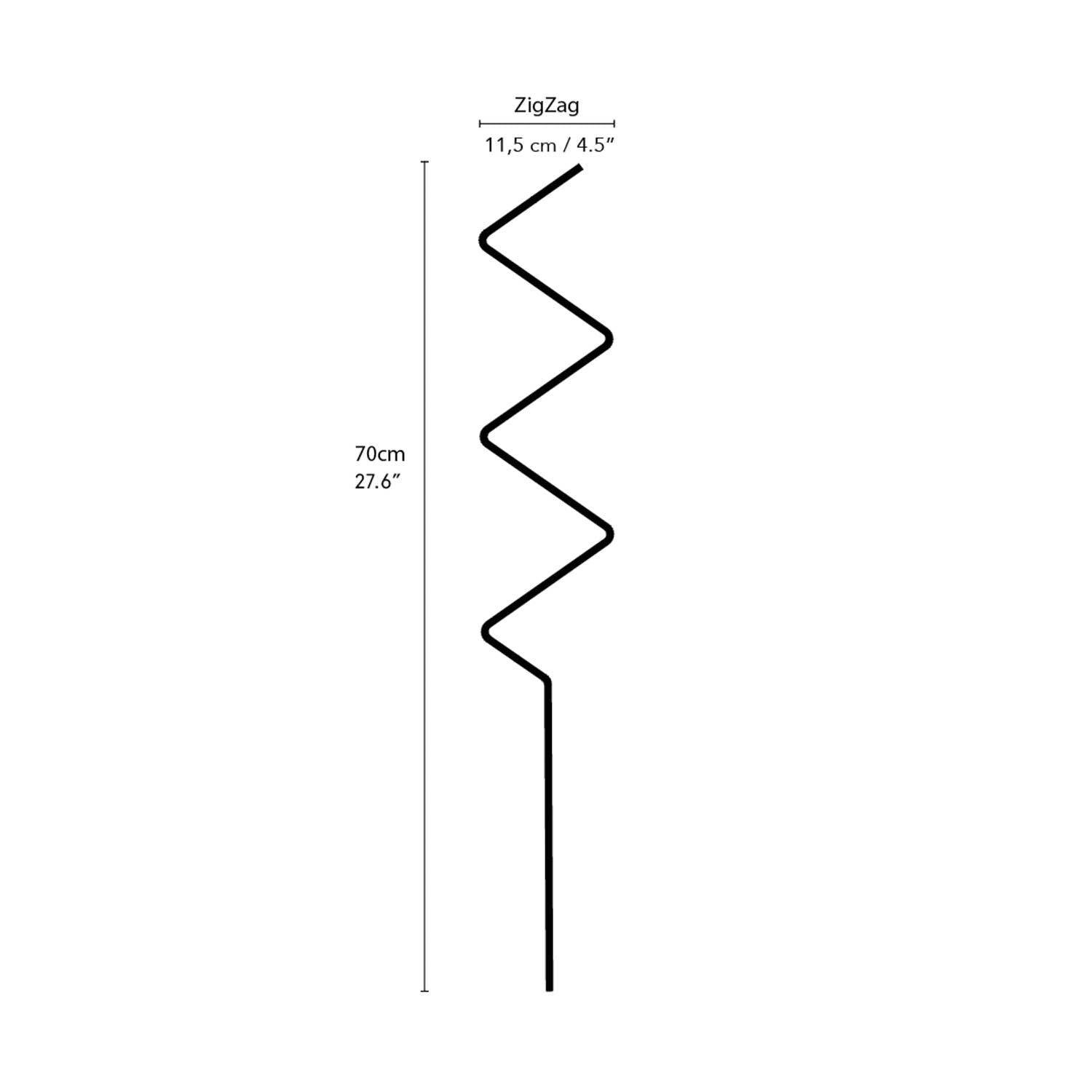 Botanopia Plantepind ZigZag – Guld, Genanvendt Aluminium Botanopia