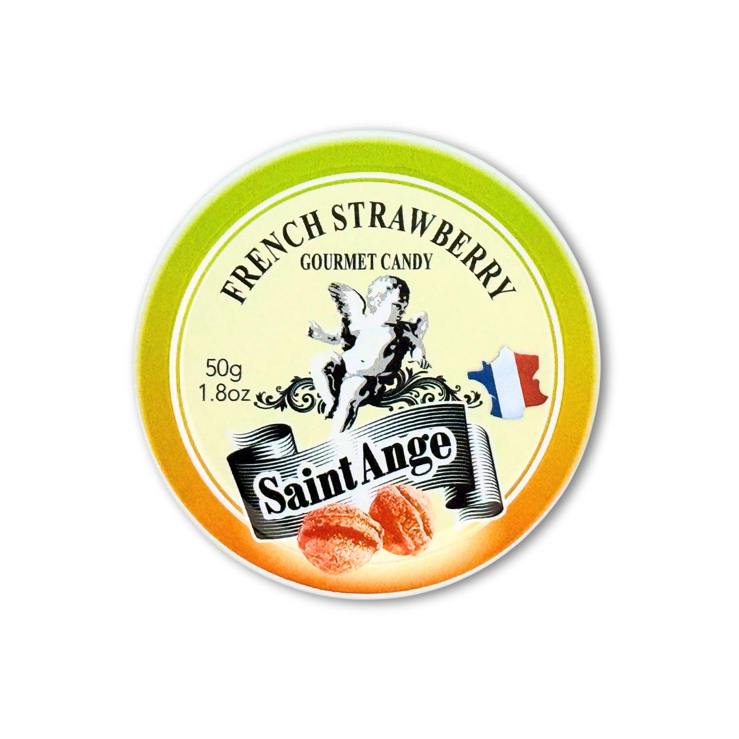 Saint-Ange Jordbærpastiller 50g - Traditionelle Franske Slik Bonbon-France