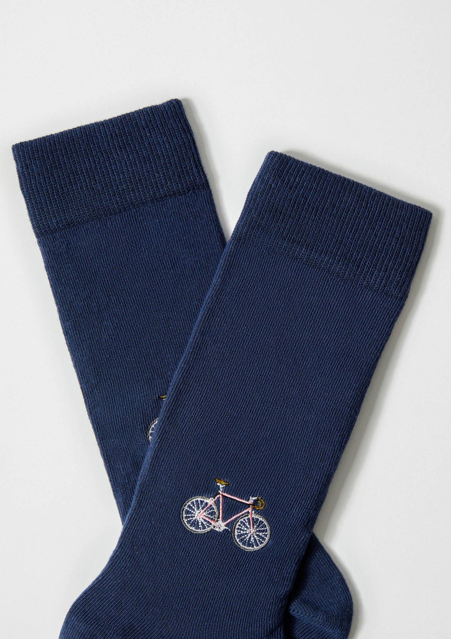 BeBicycle Broderi - 100% Økologiske Bomuldsstrømper