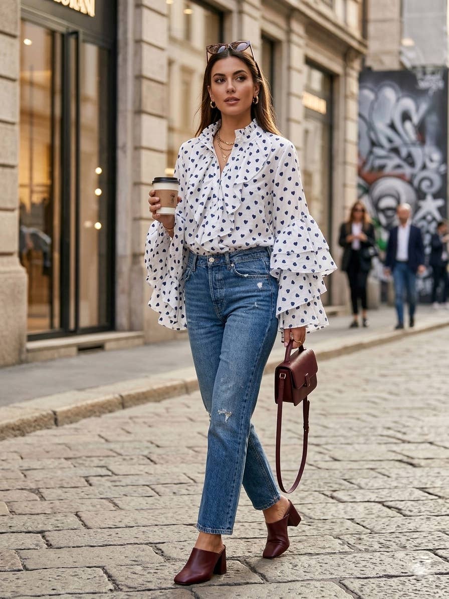 Flæsebluse Tencel fås i flere farver– LINEN & COTTON HOUSE Bluser LINEN & COTTON HOUSE FLÅDE One-size