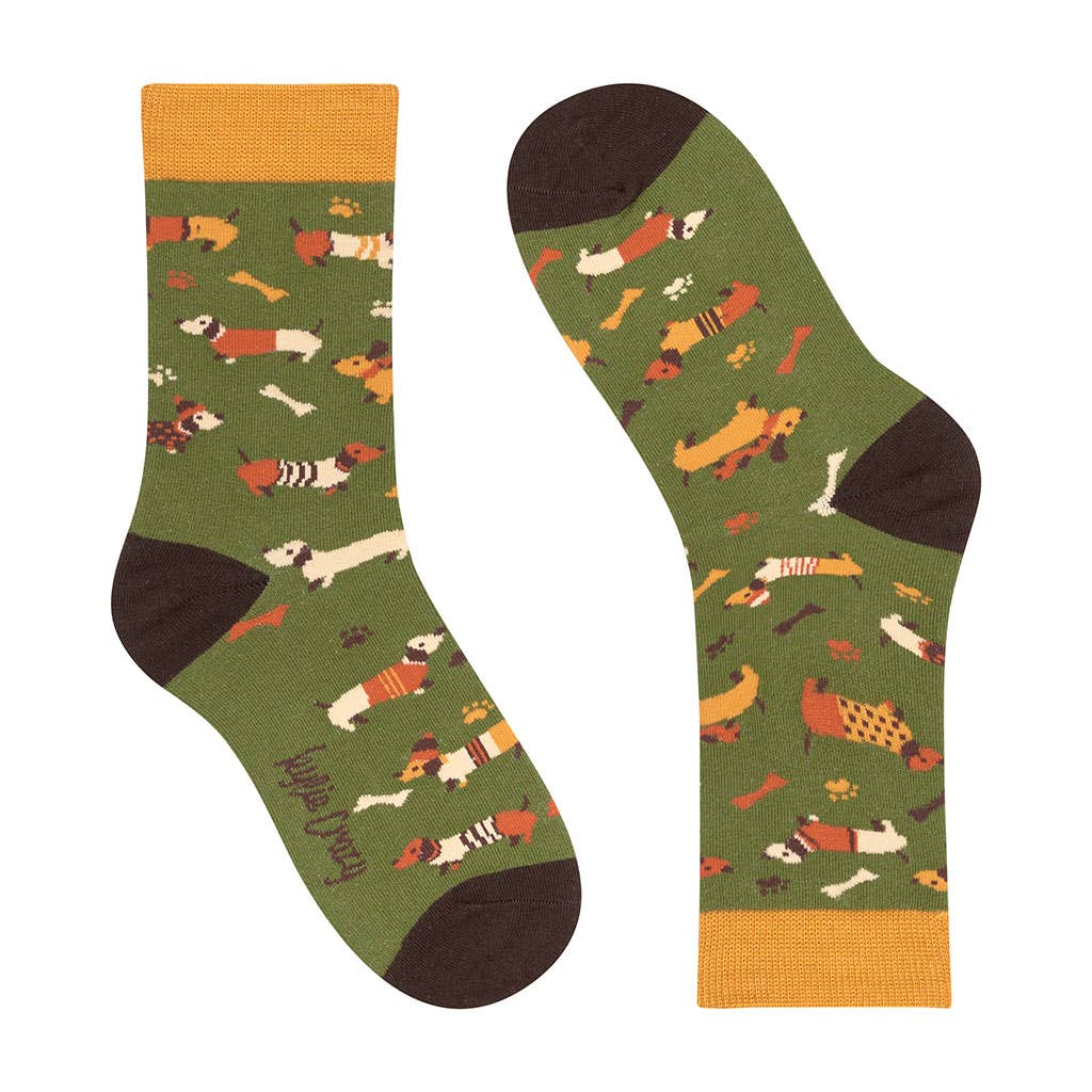 Holdbare og sjove bomuldssokker til børn med hundemotiv - KYLIE CRAZY KYLIE CRAZY