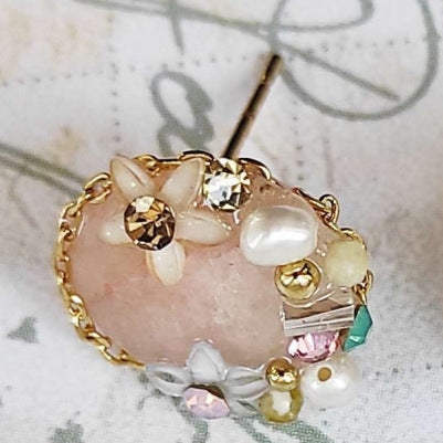Øreringe blomst med perler