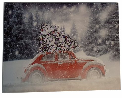 billede bil led lys jul