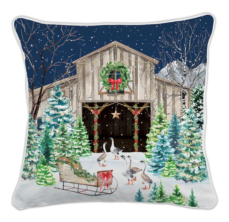 Pude med fyld Christmas snow Michel Design Works