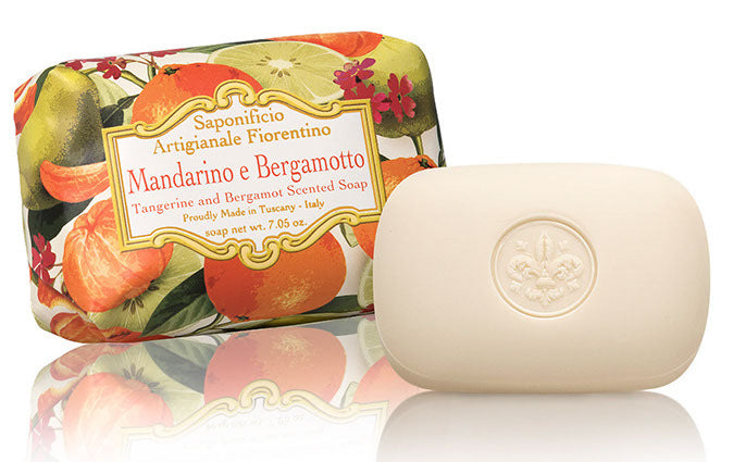 Italienske Vegetabilske Sæber 200g - Mandarin, Pomelo & Kokos Saponificio Artigianale Fiorentino Mandarin & Bergamotte