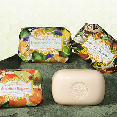 Italienske Vegetabilske Sæber 200g - Mandarin, Pomelo & Kokos Saponificio Artigianale Fiorentino