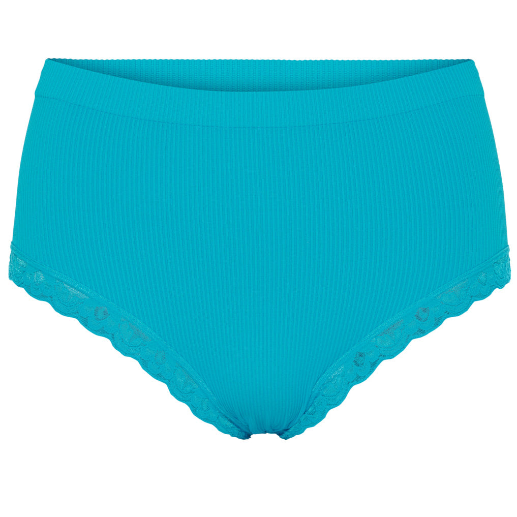 Tim & Simonsen Feline Rib Midi Panties – flere størrelser og farver Tim & Simonsen Turchese S/M