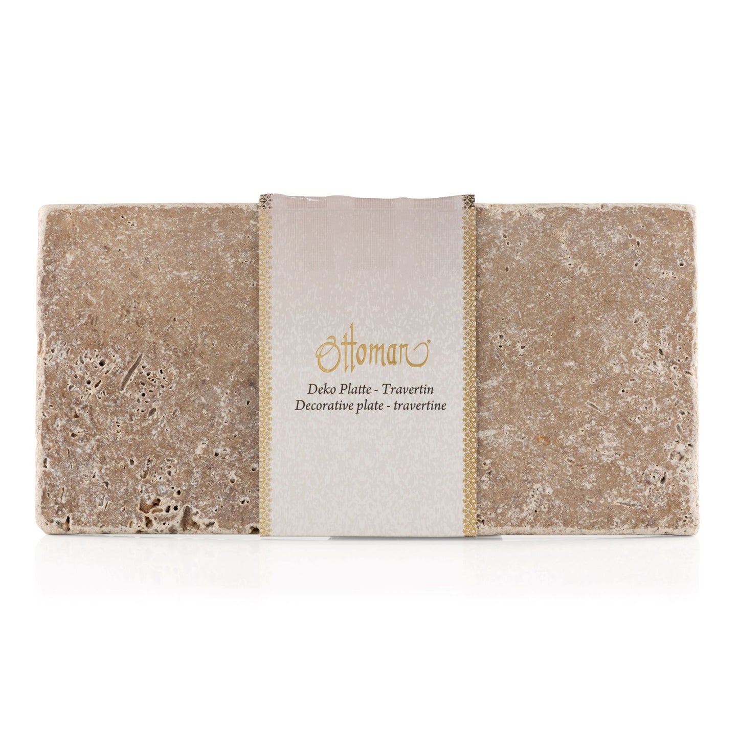 Plade i Travertin Natursten 25x15 cm farve Noce| Ottoman