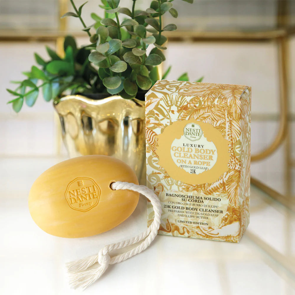 Luxury Body soap on a rope 150g Gold