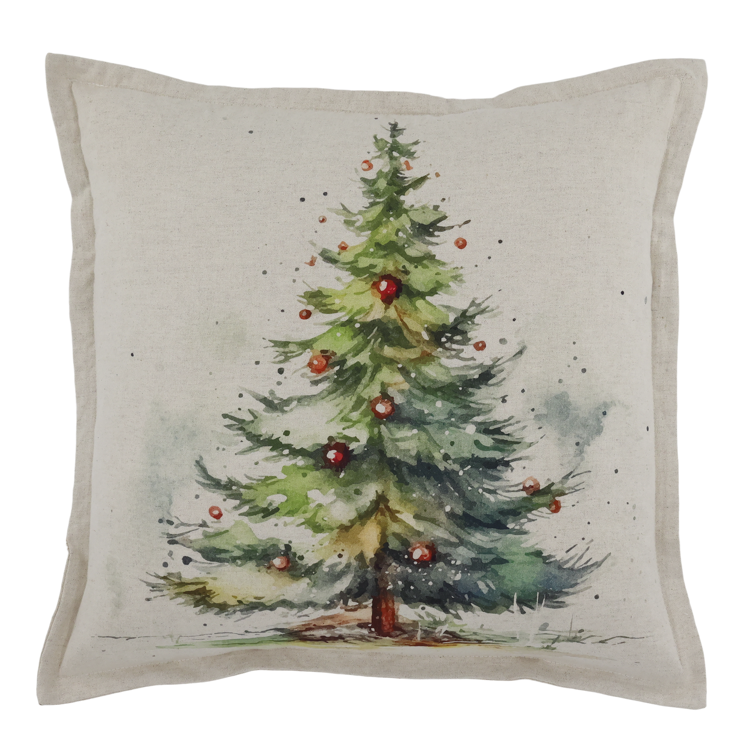 Pudebetræk m. Juletræ – Hør – 50x50 cm | Chic Antique Pudebetræk Chic Antique