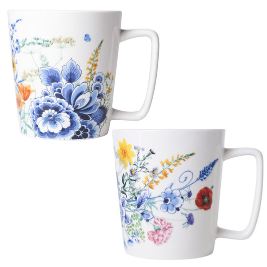 Te-krus Wildbloemen – Sæt med 2 stk. | Heinen Delfts Blauw Krus Heinen Delfts Blauw