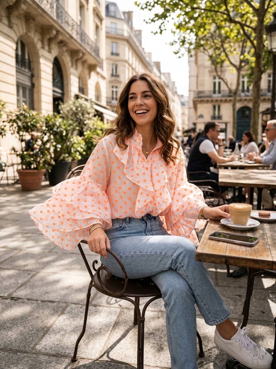 Flæsebluse Tencel fås i flere farver– LINEN & COTTON HOUSE Bluser LINEN & COTTON HOUSE