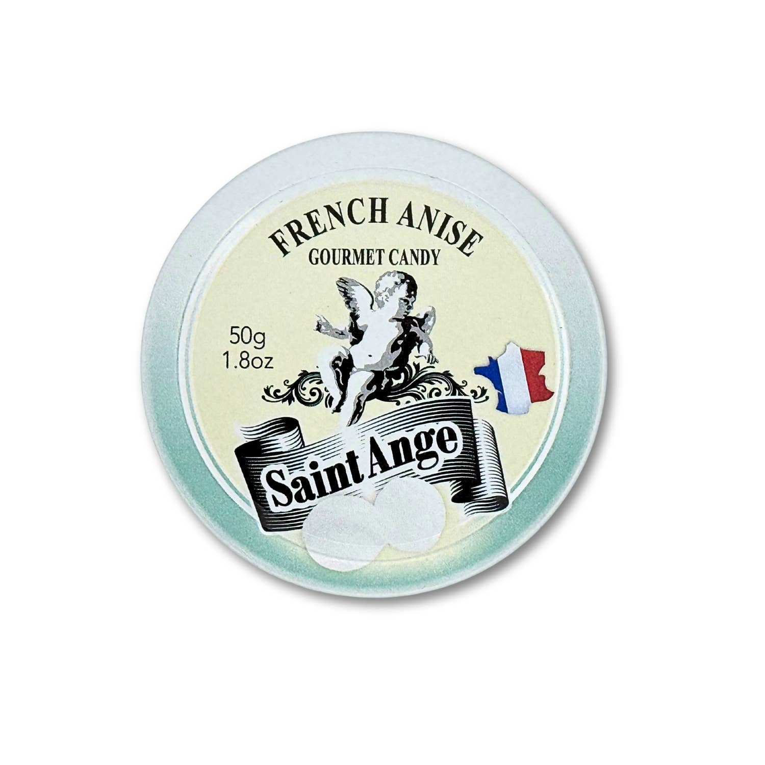 Saint-Ange Anis Pastiller 50g - Traditionelle Franske Slik Bonbon-France